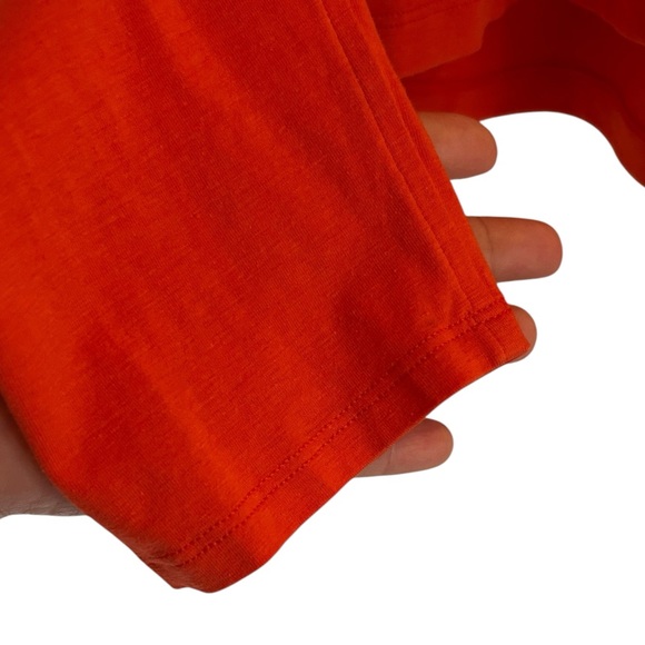 Lululemon Classic Fit T-Shirt Size 10 Cotton Lyocell Linen Long Sleeve Orange - Picture 8 of 15